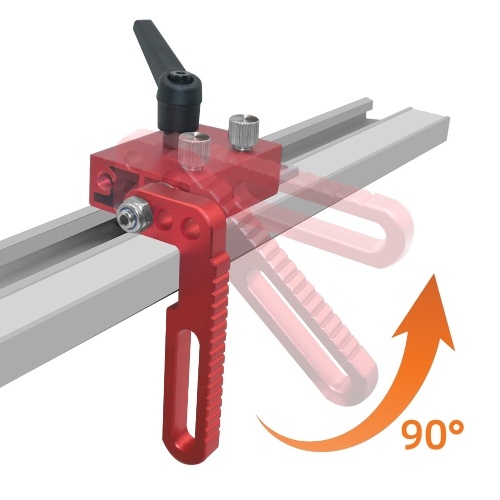 

Aluminum Alloy Inclined Track Limiter Slide Slot Limiting Stopper Push Platform Slide Stopper Backing Position Limiters Woodworking DIY Tool