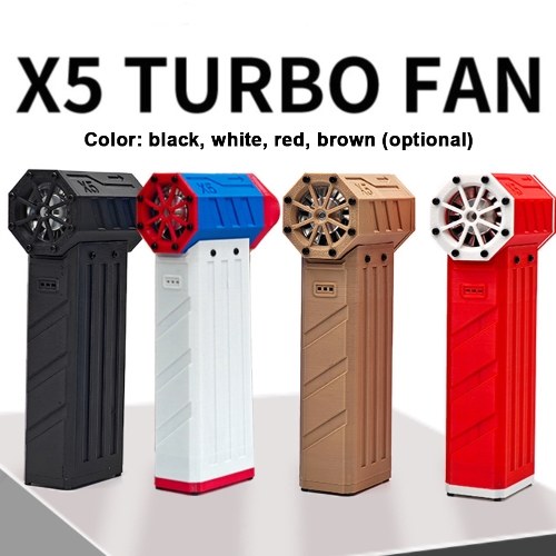 

Handheld X5 Jet Fan 130,000RPM 52m/s Wind Speed 29mm Brushless Motor Ducted Turbofan High Power Duct Fan Dust Blower Keyboard Cleaning Tool with LED Illumination Function