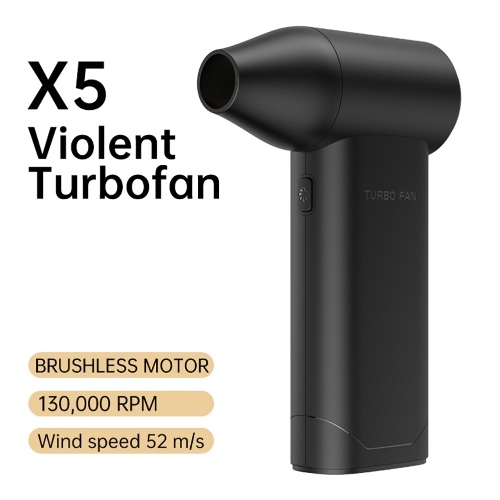 

Handheld X5 Jet Fan 130,000RPM 52m/s Wind Speed Brushless Motor Ducted Turbofan High Power Duct Fan Dust Blower Keyboard Cleaning Tool