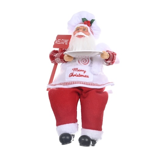 Christmas Decorations Xmas Santa Plush Doll Sitting / Standing Posture Ornaments Gifts Shop Hotel Home Festival Decor