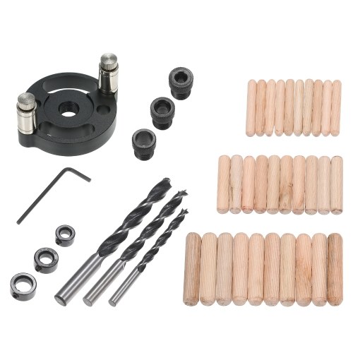 

Hole Locator Kit Hole Positioner Tool with 6/8/10mm Drill Sleeve Set Woodworking Jig Kit Wood Pocket Hole Drilling Woodworking Guide