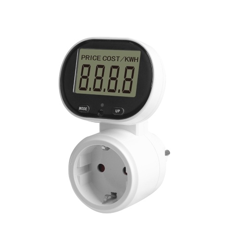 45° Rotating Large LCD Screen Power Metering Socket Digital Display Energy Meter Intelligent Power Testing Device (Backlight Type) 