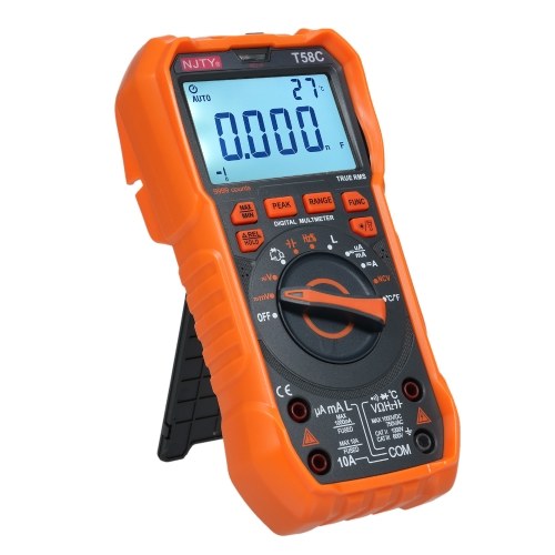 NJTY T58C Digital Multimeter 9999 Counts Multimetro AC/DC Voltage Meter Capacitance Professional Electrician Tools 