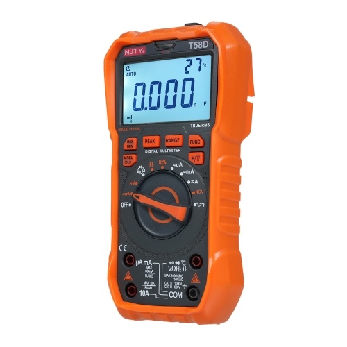 NJTY T58D Digital Multimeter 60000 Counts Multimetro AC/DC Voltage Meter Capacitance Professional Electrician Tools 