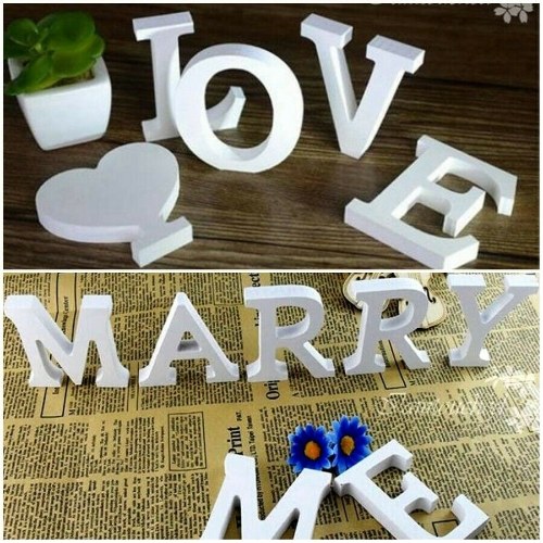 

A-Z Wedding Supply Wooden Freestanding Letters 26 Alphabet Christmas Party Decor(E)