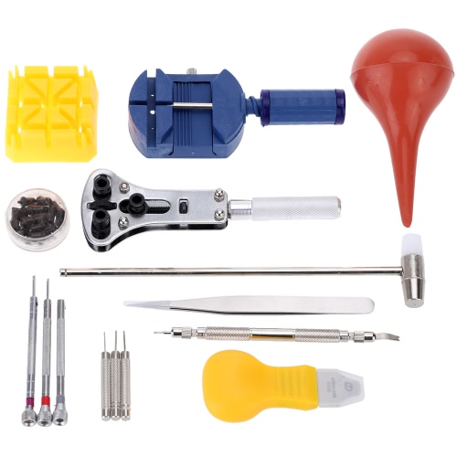 Ferramenta de relógio reparação Tool Kit caso abridor Link removedor Primavera Bar 16pcs