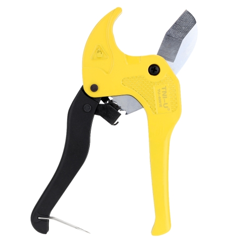 TNI-U TU-6301E Ratcheting PVC Pipe Cutter High Quality Plastic Pipe and Tubing Cutter Dual Colors Handles Sharp Cutting Tool