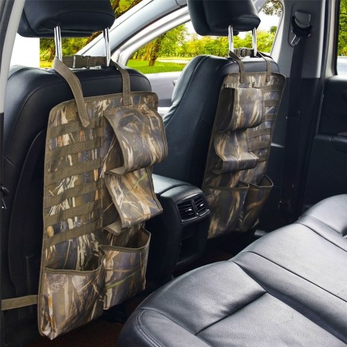 

Car Seat Back Organizer Bag Hanging Bag Storage Bag Gun Holder Rack with Molle Straps Molle Vehicle Panel Pockets Universal