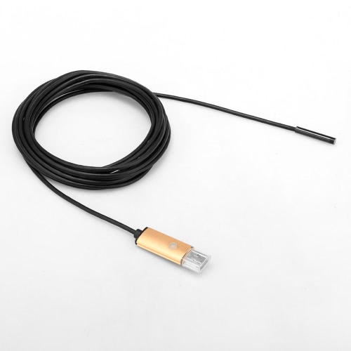 KKmoon 5,5 mm 5m 2 en 1 Mini USB endoscopio boroscopio cámara de inspección para los teléfonos Android PC