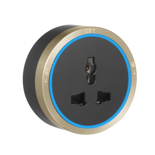 KKmoon Universal 3-Pin Track Sockets Power Sockets Adapter Power Track Socket Outlet Versatile Electric Mobile Track Socket Slidable Wall Outlet with Blue LED Ring