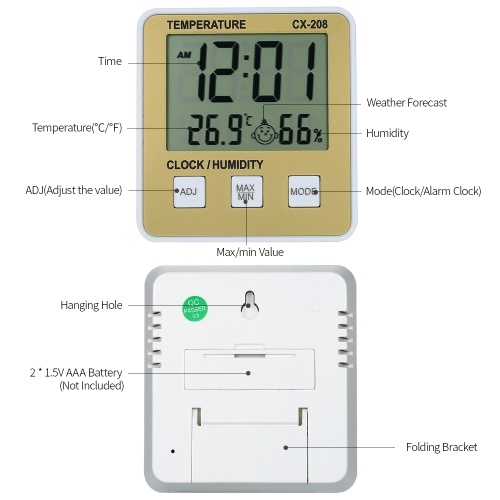 

LCD Digital Indoor Thermometer Hygrometer
