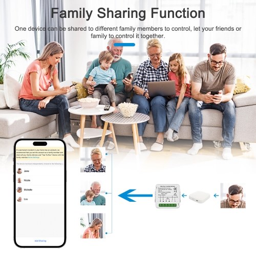Tuya WiFi Smart Curtain Switch Module Home Intelligent Appliance Curtain Blind Roller Shutters App Control Timer Function and Group Share Compatible with Alexa Google Home Voice Control 