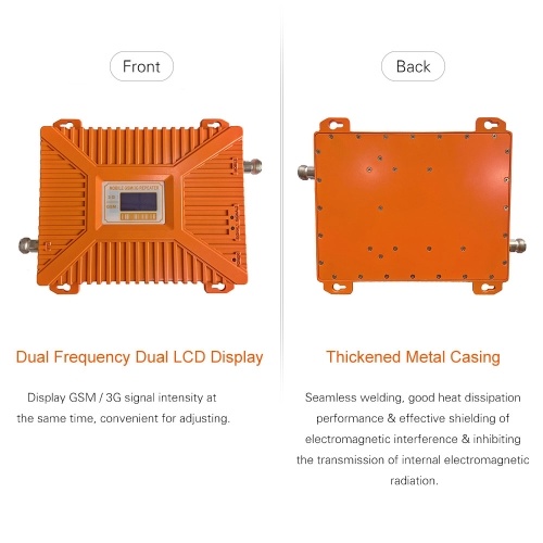 

GSM/3G WCDMA 900/2100MHz Dual Frequency Dual LCD Display Mobile Phone Signal Booster Cell Phone Signal Repeater Signal Amplifier Set UK Plug