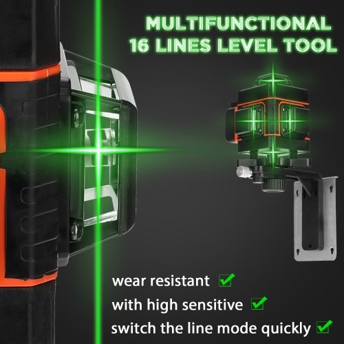 

KKmoon Multifunctional 16 Lines Level Tool Vertical Horizontal Line with Self-leveling Function