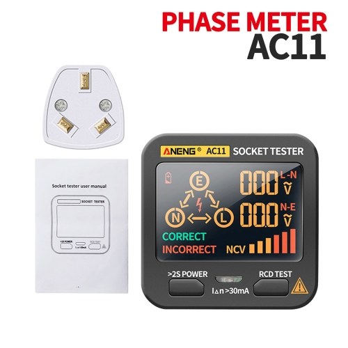 ANENG AC11 Socket Tester Electric Leakage Detector LCD Display 