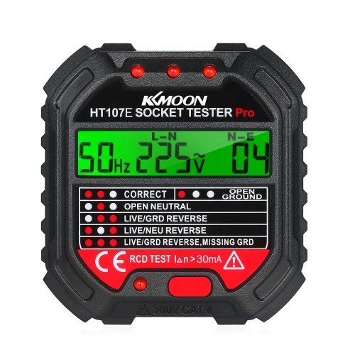 KKmoon GFCI Outlet Tester with Voltage Display 90-250V Socket Tester