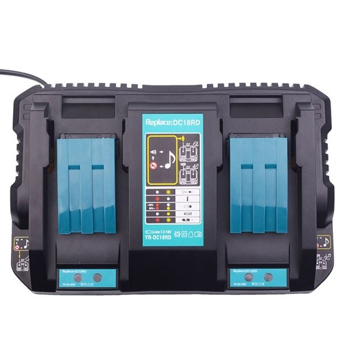 

DC18RD Dual Ports 6A 18V Lithium Battery Charge Device Perfect Replacement for Makita DC18RD Power Adapter with USB Interface