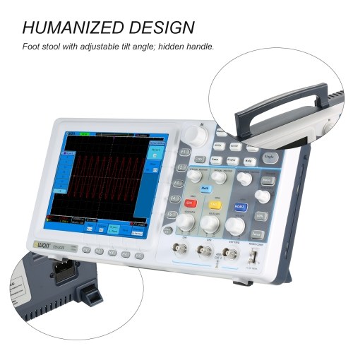 

Owon EDS202E 2-CH Digital Storage Oscilloscope with 8-inch LCD Display 10M Depth Memory Handheld Portable Oscillometer 100MHz 1GS/s UK Plug