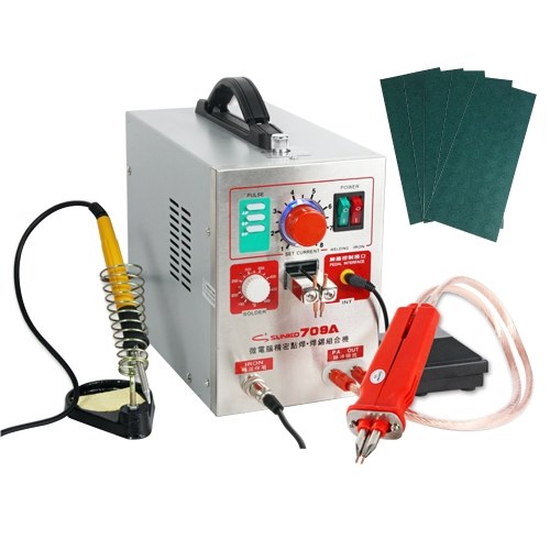 Spot Welder Battery Welding Equipment with Mobile Welding Pen & Constant Temperature Soldering Iron Intelligent Precision Pulse Welding Machine with Foot Pedal Switch (709A)