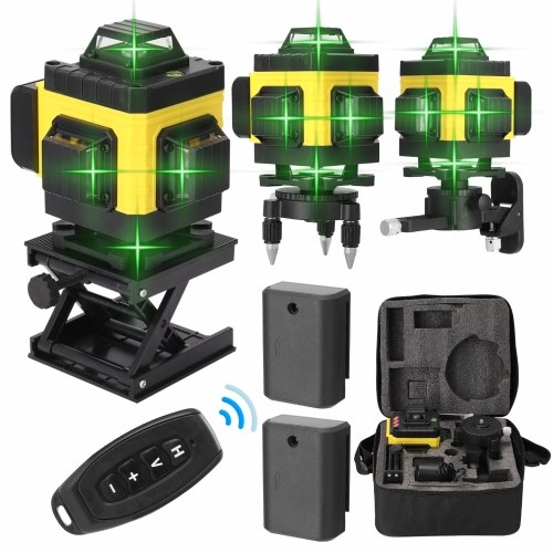 Multifunctional 16 Lines Laser Level Tool Vertical Horizontal Lines with 3° Self-leveling Function