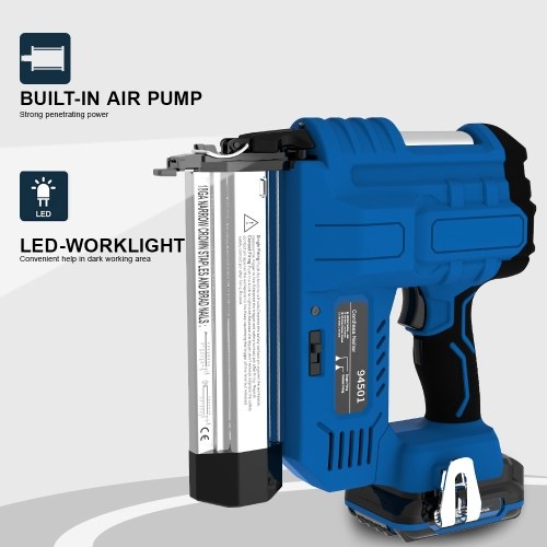 

Cordless Nailer 2 in 1 Nailer Battery Powered 18 Gauge 2.0Ah Electric Staple for Upholstery and Carpentry Include 1x2.0Ah Battery 1x2A Charger Nails 1Pc Clip