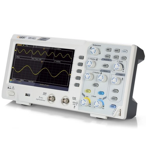

Owon SDS1022 Oscilloscope Oscillometer Digital Storage Oscilloscope 2CH 20MHz 100MS/s 7" LCD Display