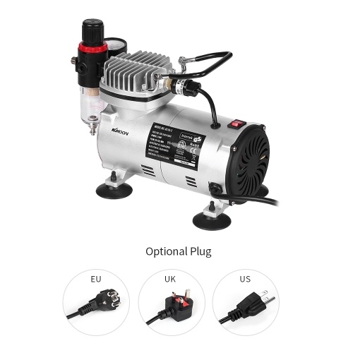KKmoon Mini Air Compressor Professional Gravity Feed Dual-Action Airbrush Piston Air Compressor