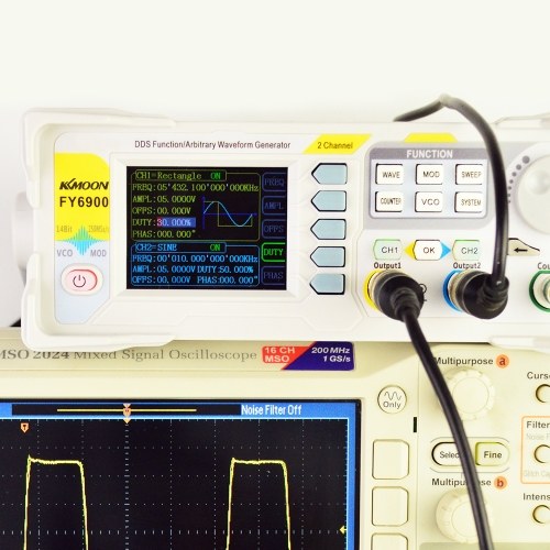 

KKmoon 40MHz High Precision Waveform Pulse Signal Generator Digital DDS Dual-channel Function Signal/Arbitrary Waveform Generator Pulse Signal Source 250MSa/s Frequency Meter VCO Burst AM/PM/FM/ASK/FSK/PSK Modulation Signal Source Generator