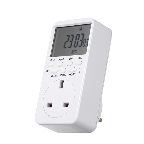 

Digital Timer Switch Socket LCD Display Plug-in Programmable Time Switch Energy Saving Intelligent Electronic Timing Socket