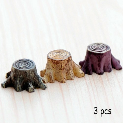 

LATEST Miniature Fairy Garden Ornament Decor Pot DIY Craft Accessories Dollhouse 3pcs tree stump