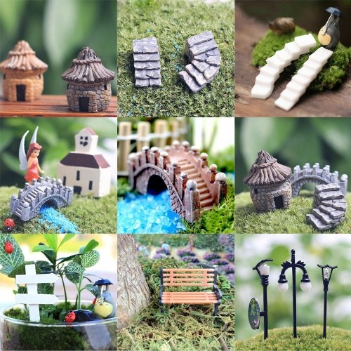 

LATEST Miniature Fairy Garden Ornament Decor Pot DIY Craft Accessories Dollhouse 1 bag sand(white)
