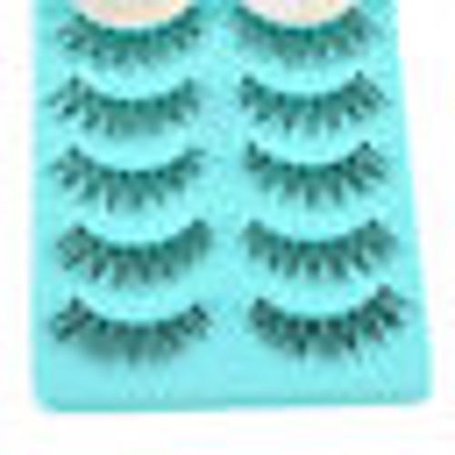 5Pairs Natural Eye Lashes Handmade Messy Cross False Eyelashes Makeup Long Black