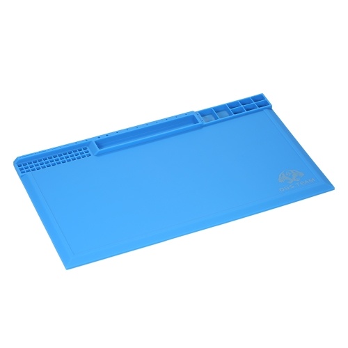 380*210mm Heat Insulation Silicone Pad for BGA Soldering Repairing Solder Station Mat High Temperature Maintenance Platform with Screw Notches