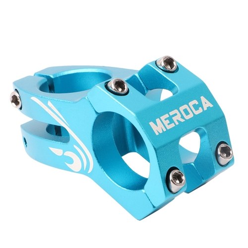 

MEROCA Bicycle Stem Wear-resistant MTB Bike Handlebar Stem 31.8mm Adjustable Aluminum Short Handlebar Stem Riser Fixed Bike Bar Stem