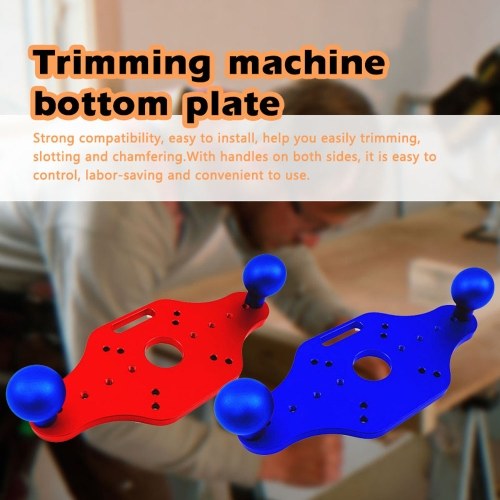 

Trimming Machine Bottom Plate Router Table Insert Plate Milling Mounting Plate for Woodworking Trimming Slotting Chamfering