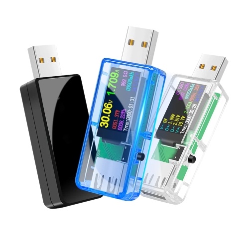 13 in 1 USB Tester Current Voltage Indicator Color LCD Display USB Tester Electric Ammeter Power   Meter Charge DC Digital Multimeter Voltmeter Wattmeter Portable High-Precision USB Tester 