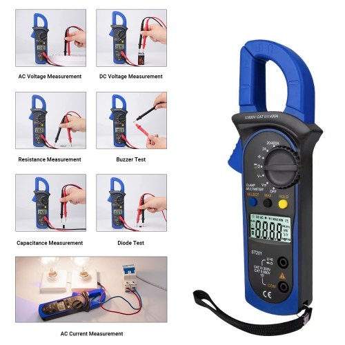 ANENG ST201 Digital Clamp Multimeter 4000 Counts Clamp Ammeters 