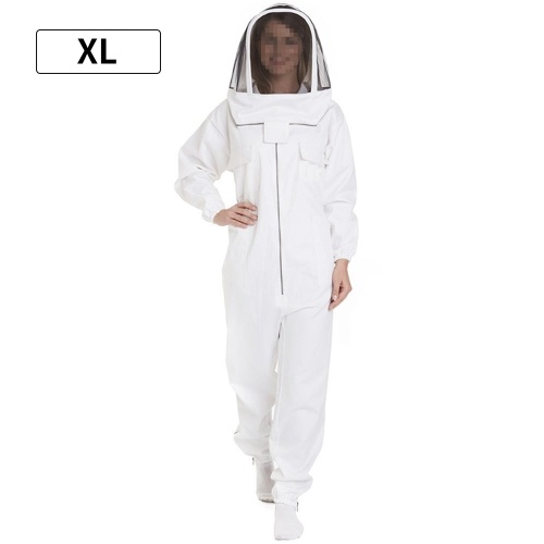Professional Bee Suit for Women and Men Full Body Bee Keeper Outfit Beekeeping Clothing Protective with Veil Hat XL
