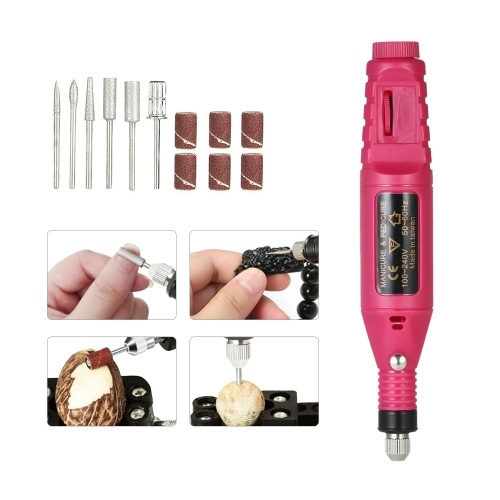 14pcs 100V-240V Mini Electric Grinder Drill Tool Variable Speed Rotary Engraving Pen Carve Tool Set for Milling Polishing