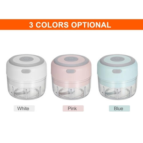

Electric Mini Garlic Chopper Food Slicer Portable Garlic Grinder Blender Food Processor For Pepper Chili Vegetable Nuts Meat 100ML USB Rechargeable