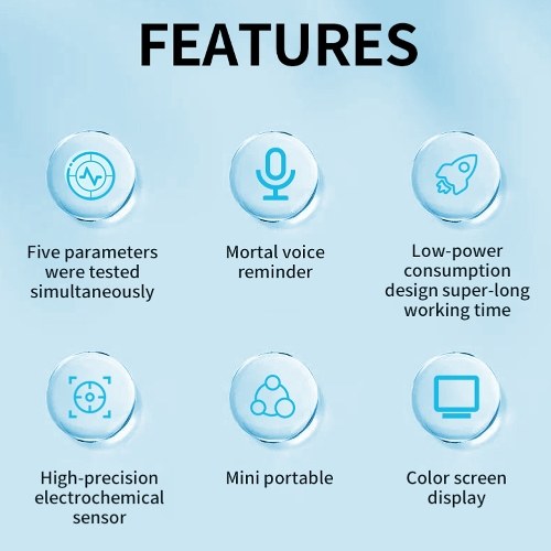 Electrochemical Formaldehyde Sensor Air Quality Detector HCHO TVOC CO2 Tester High Precise Temperature Humidity Test Meter with Voice Alarm Function 