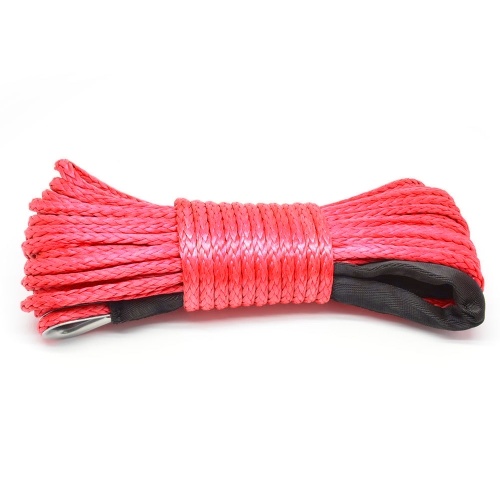 15m Winch Rope 7700lb Pull Line Cable Nylon Towing Rope Car Wash Maintenance String for ATV UTV Off-Road