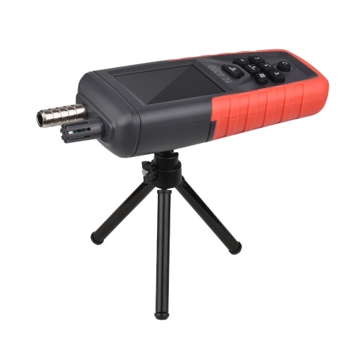 Dust Particle Counter 6-Channel 0.3um/ 0.5μm/ 1.0μm/ 2.5μm/ 5.0μm/ 10um PM2.5 PM10 Detector with 3.2-inch Backlight TFT Color Screen Air Quality Tester Temperature Humidity Monitor Home Office Industrial Use 