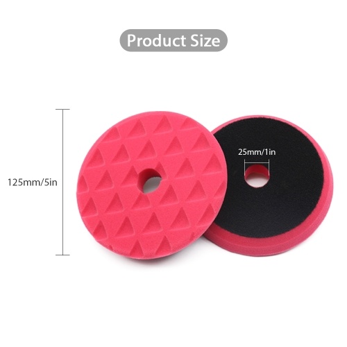 

1pc Polishing Pad 5 Inches Car Buffing Sponge for Automobiles Yachts Moderate Scratch Oxidation Defect Removal Red