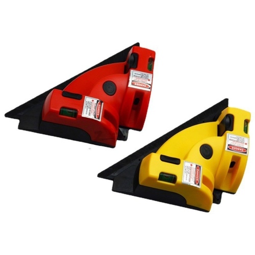 

Right Angle 90 Degree Laser Level Two Bubble-Level Ground Wire Instrument Woodworking Tool with Fine Tuning Function