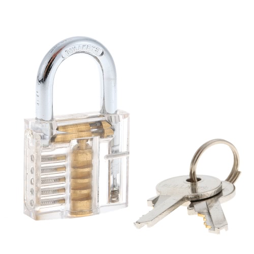 Professional Mini Transparent Visible Locksmith Training Trainer Cutaway Brass Padlock Lock Picking Practice Set Kit