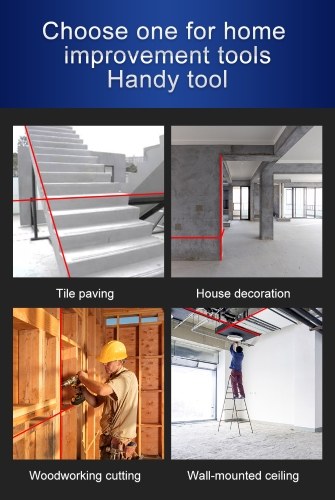 

Laser Leveller Self-Levelling Laser Leveller with Red Light Cross Lines Laser Vertical and Horizontal Line Laser Strength Adjustment Tool for Picture Hanging and DIY Application, Battery Not Included FC-818LLR