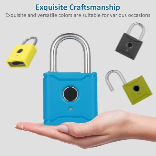 T1004D Smart BT Fingerprint Padlock Rechargeable Keyless Lock IP65 Waterproof Anti-theft Luggage Backpack Lock 