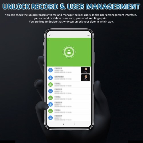 T1004D Smart BT Fingerprint Padlock Rechargeable Keyless Lock IP65 Waterproof Anti-theft Luggage Backpack Lock 
