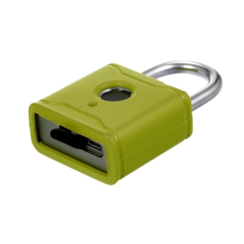 T1004D Smart BT Fingerprint Padlock Rechargeable Keyless Lock IP65 Waterproof Anti-theft Luggage Backpack Lock 